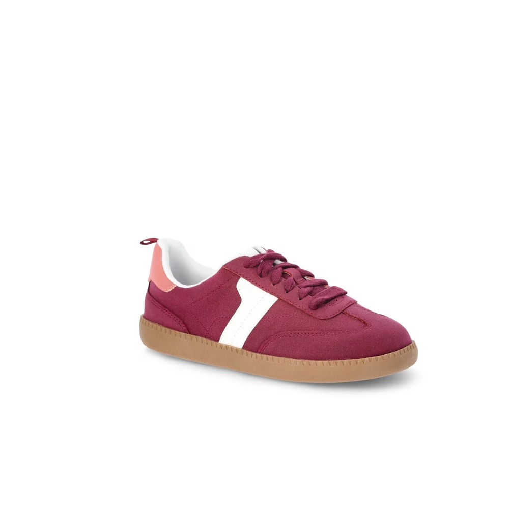 Wonder Nation Big Girls Size 6 Maroon Lace‎ Up Casual Soccer Sneakers Shoes